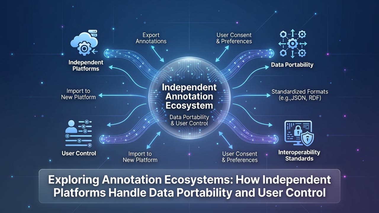 Screenshot of an annotation platform interface displaying export options and privacy toggles